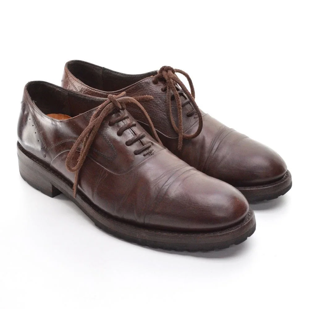 Men Freebird Winston Brown Leather Cap Toe Oxfords 11 M